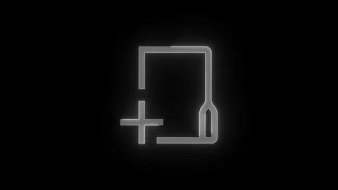 New folder stroke icon glowing neon animation Stock Footage 289449547