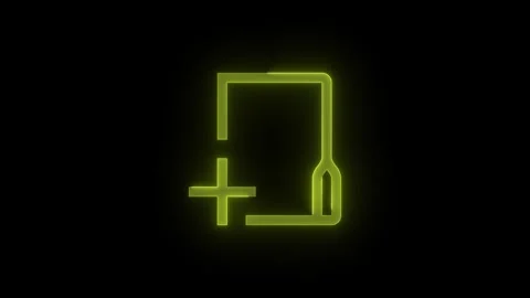 New folder stroke icon glowing neon animation Stock Footage 289449553