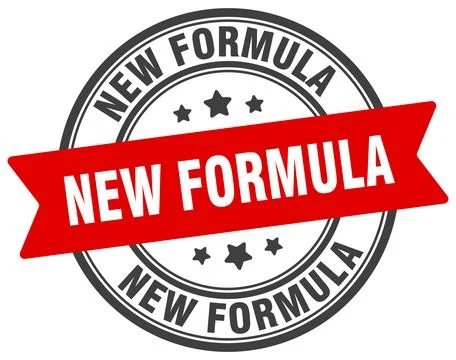 New formula stamp. new formula label on transparent background. round sign Illustrazione stock