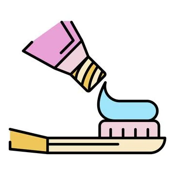New formula toothpaste icon color outline vector Ilustración de archivo