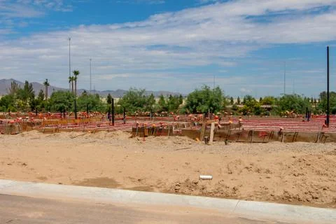 New foundations on a construction site in Phoenix Stock-Fotos