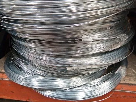 New galvanized wire, for purchase Stock Photos