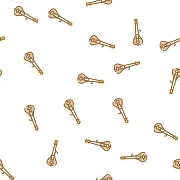 New generation electric violin vector seamless pattern Stock Illustration