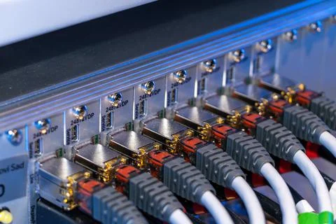 New generation kvm switch in a modern data center Stock Photos