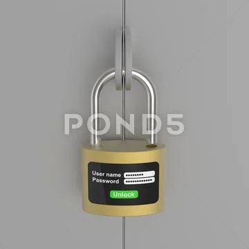New generation of the lock on steel door 2 Stock Illustration