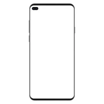 New generation version of black slim realistic no frame smartphone with blank イラスト素材