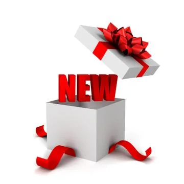 New gift box concept 3d illustration Stock Illustration