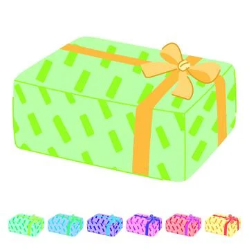 New gift box vector cartoon graphic Stock Illustration