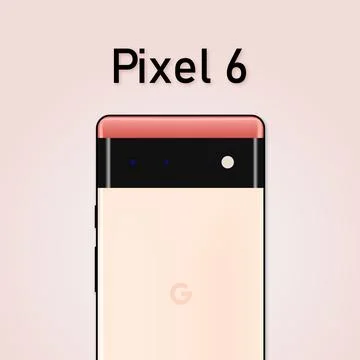 New Google Pixel 6 Stock Illustration