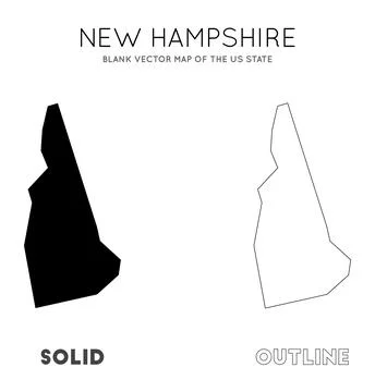 New Hampshire map. Blank vector map of the Us State. Borders of New Hampshi.. Stock-Illustration