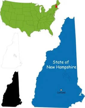 New hampshire map Stock Illustration