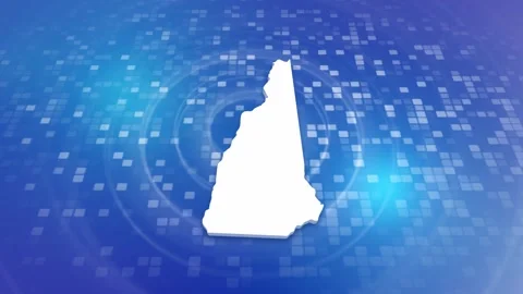 New Hampshire Map Intro Stock Footage 247967403