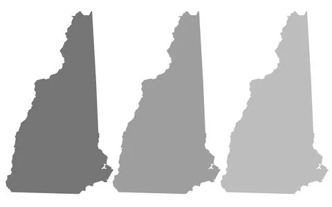 New Hampshire map sets isolated on white background Stock Illustration