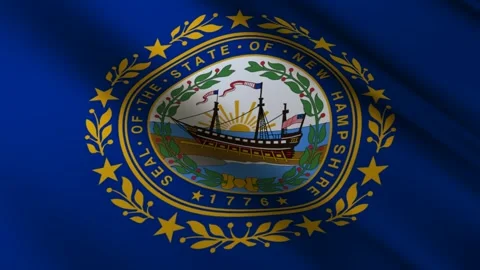 New Hampshire State Flag Stock Footage 276105222
