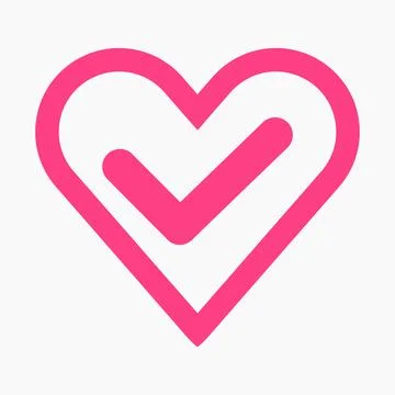 New Heart tick icon Stock Illustration