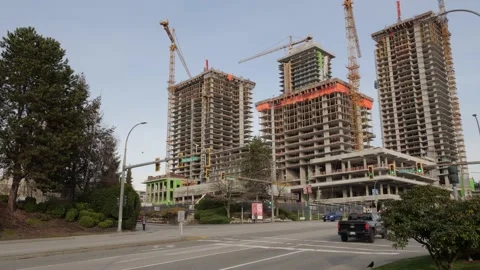 New high-rise in building progress. Video stock 147995509