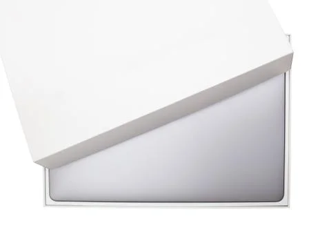 New high-speed thin grey aluminum laptop computer notebook Stock Photos