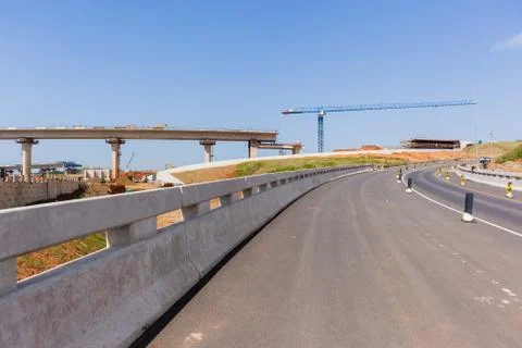New Highway Junction Construction Stock Photos