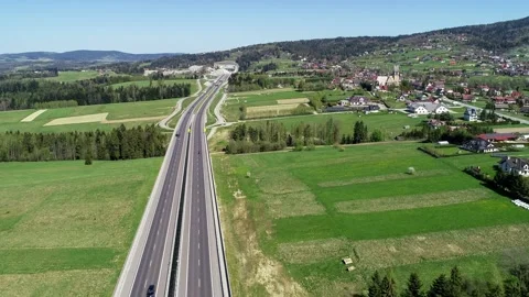 New highway in Poland Stock Footage 154882164