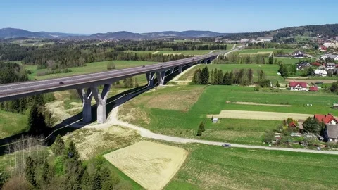 New highway in Poland Stock Footage 210768965