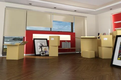 New home by the beach Stock Illustration