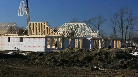 New home construction  1 of 6 Video stock 10746771