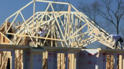 New home construction  3 of 5 스톡 동영상 10746124