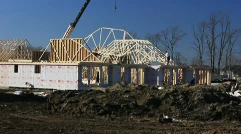 New home construction  3 of 6 Video stock 10747109