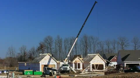 New home construction  3 of 9 Video stock 10744874
