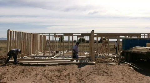 New Home Construction Stock Footage 74756