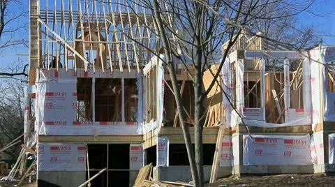 New home construction Stock Footage 10709218