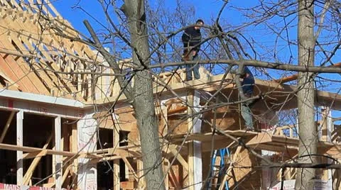 New home construction Stock Footage 10709665