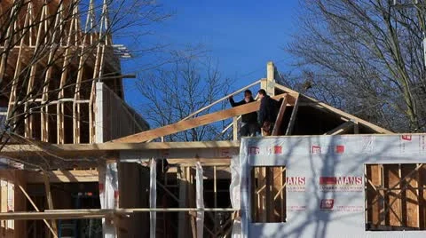 New home construction Stock Footage 10710130