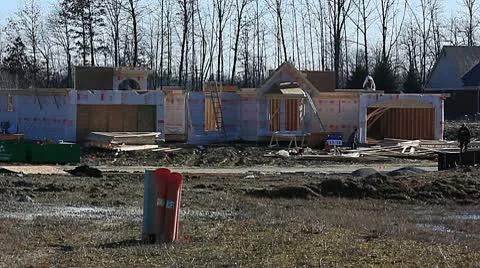 New home construction Stock Footage 10743466
