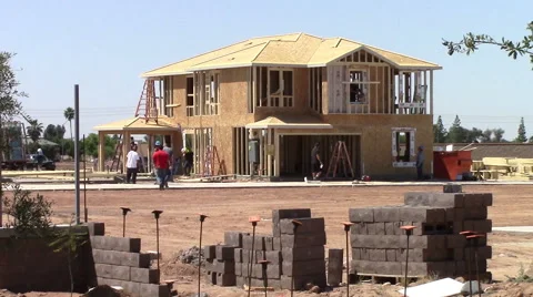 New Home Construction Stock Footage 49479243
