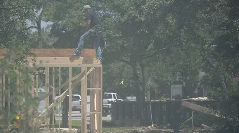 New Home Construction Stock Footage 51555011