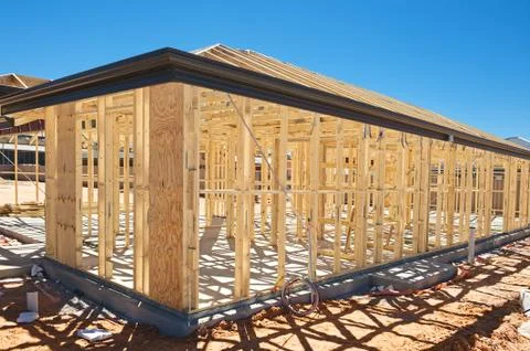 New home construction framing Stock Photos