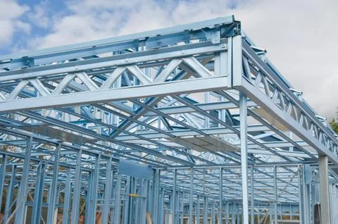 New home construction framing Stockfoto's