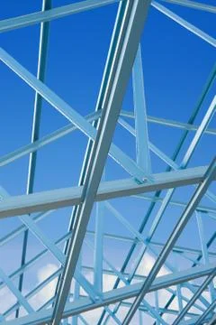 New home construction framing. Stock Photos