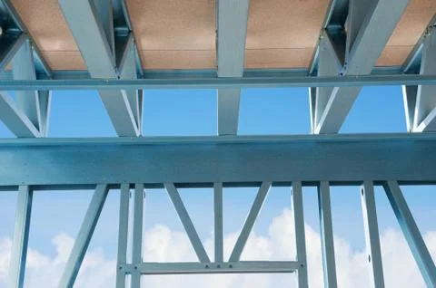 New home construction framing. Stock Photos