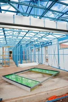 New home construction framing 스톡 사진