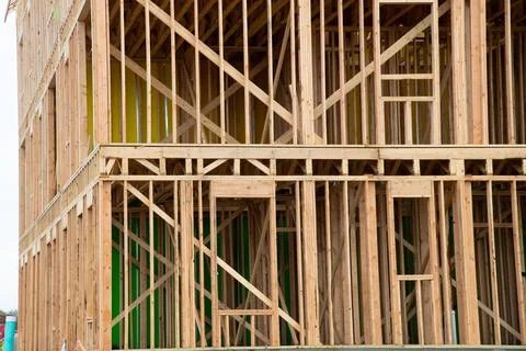 New home construction framing Stock Photos