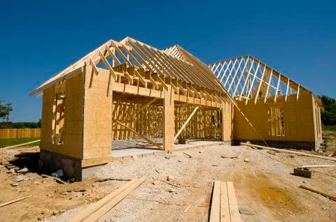 New home construction Stock Photos