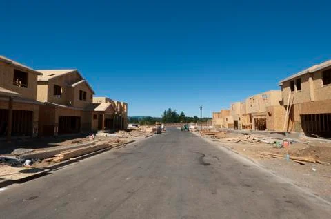 New home construction Stock Photos