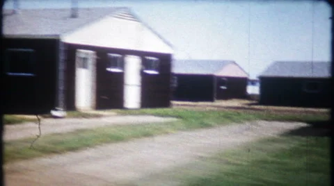 New home construction in the suburbs 1950s vintage film home movie 1962 Stock Footage 48341953