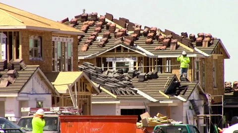 New Home Construction Workers Video stock 49479315