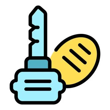New home key icon vector flat Stock Illustration