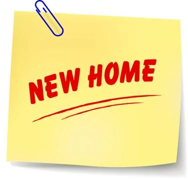 New home message Illustrazione stock