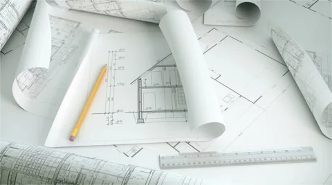 New home plans Stock Footage 52825640