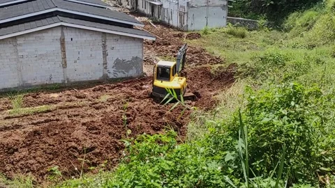 New home residential development construction is underway in rural location Stock Footage 237133859